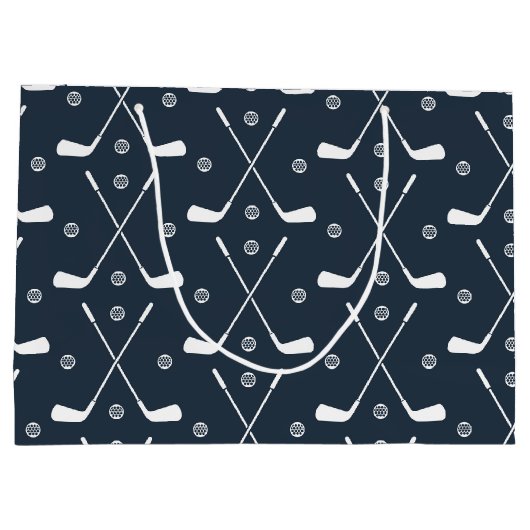 Golf Bat en donkere achtergrond Groot Cadeauzakje (Achterkant)