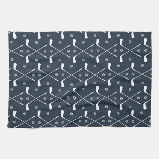 Golf Bat en donkere achtergrond Theedoek (Horizontaal)