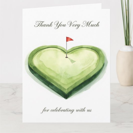 Golf bedankkaart golfbaan aquarel (Voorkant)
