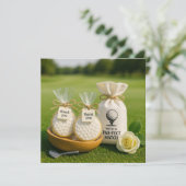 Golf bedankkaart met golf cadeaus aandenken  (Staand voorkant)