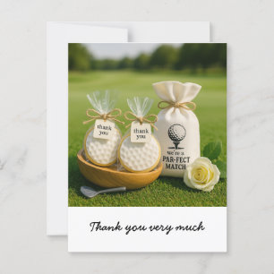 Golf bedankkaart met golf cadeaus aandenken  briefkaart
