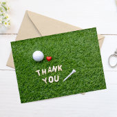Golf bedankkaart met golfbal en tee
