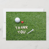 Golf bedankkaart met golfbal en tee (Voorkant)