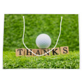Golf Bedankkaart met golfbal op tee Groot Cadeauzakje (Voorkant)