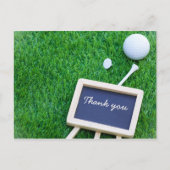 Golf bedankkaart op groen gras briefkaart (Voorkant)
