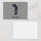 Golf Bedankt dat je naar de begrafenis bent gekome Notitiekaartje (Voorkant / Achterkant)
