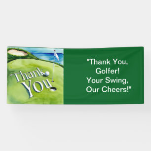 Golf Bedankt Golfer Banner voor golffeest