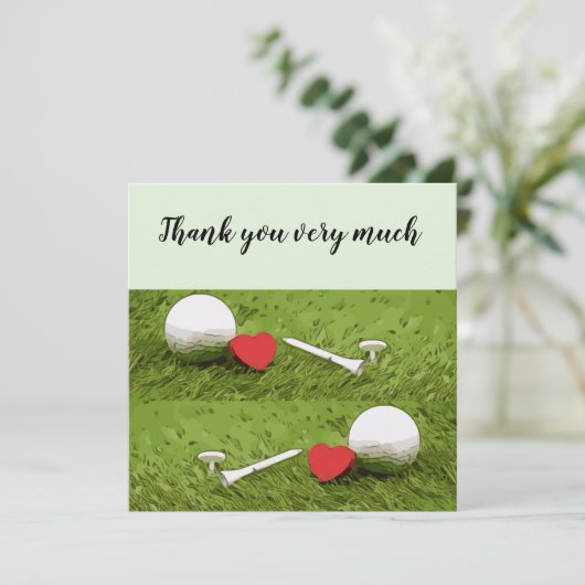 Golf bedankt je heel erg voor je golfbal t-shirt l (Staand voorkant)