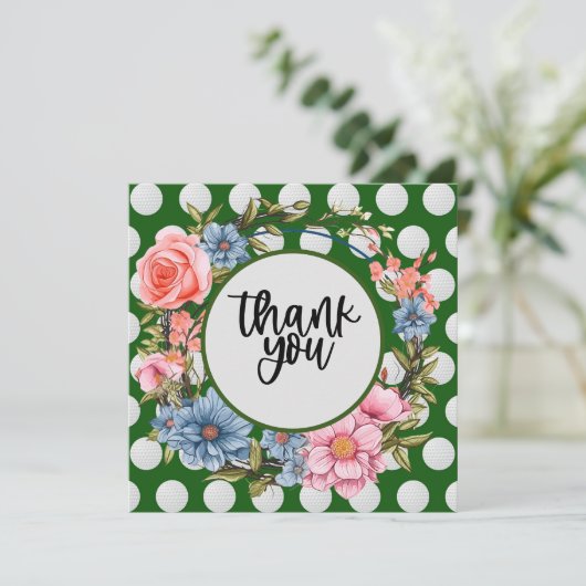 Golf bedankt je kaart (Staand voorkant)