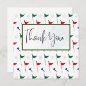 Golf bedankt je kaart met golfvlag (Voorkant / Achterkant)