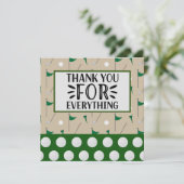 Golf bedankt je kaart voor golfer met bal en vlag (Staand voorkant)