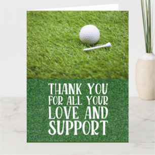 Golf bedankt je kaartliefde en steun voor golfer