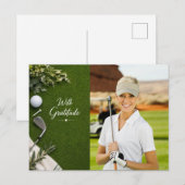 Golf Bedankt Maak je eigen fotogolfer Briefkaart (Voorkant / Achterkant)