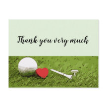 Golf Bedankt met liefde op groen gras