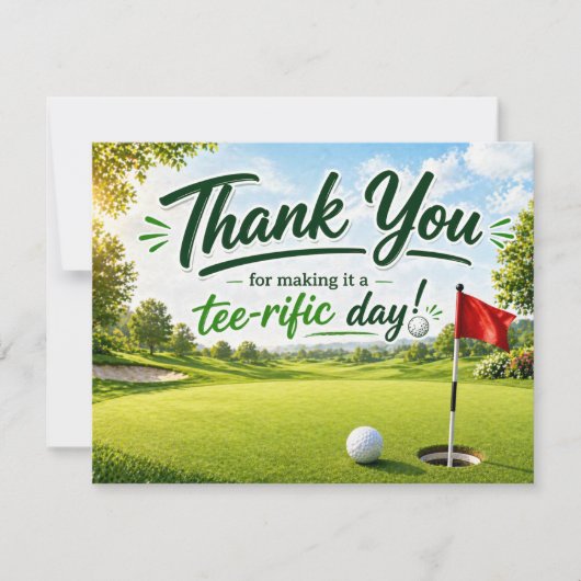 Golf Bedankt voor een fantastische dag (Voorkant)