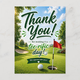 Golf Bedankt voor een fantastische dag Briefkaart