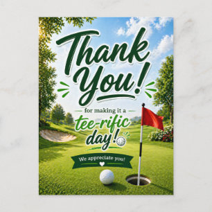 Golf Bedankt voor een fantastische dag Briefkaart