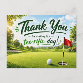 Golf Bedankt voor een fantastische dag Briefkaart