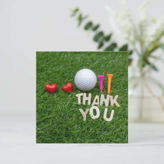 Golf bedankt voor je golfbal en twee t - shirts (Staand voorkant)