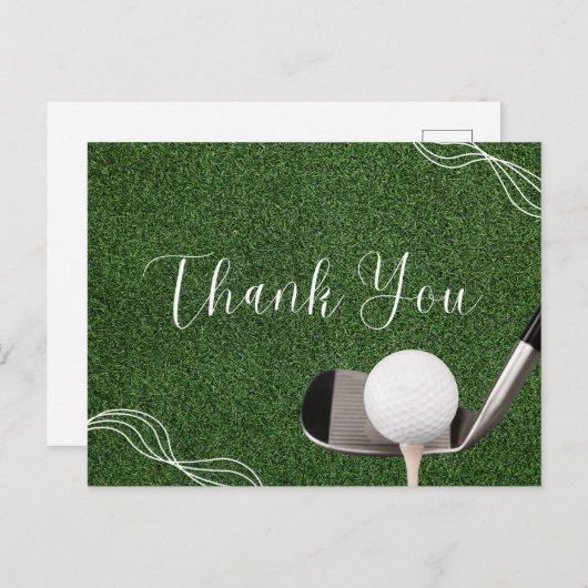 Golf Bedankt voor je golfer Briefkaart (Voorkant / Achterkant)