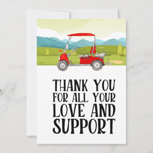 Golf Bedankt voor je liefde en steun voor golfer (Voorkant)