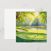 Golf bedankt woord over het zetten van groen (Voorkant / Achterkant)
