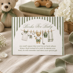 Golf Beer Baby Shower Boek Verzoek Informatiekaartje