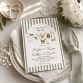 Golf Beer Waslijn Baby Shower Kaart