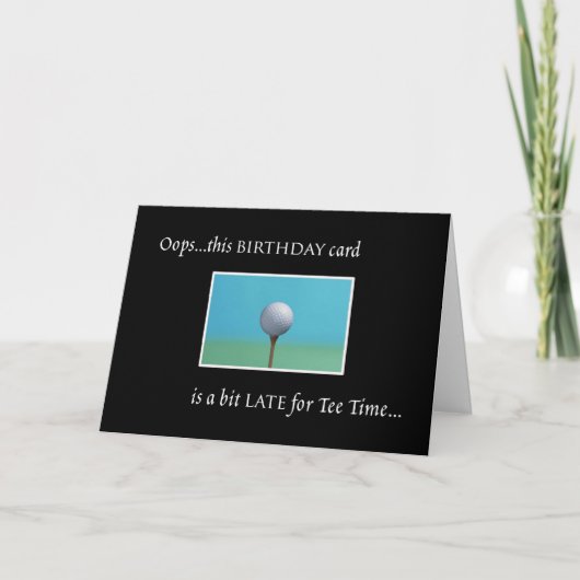 Golf - Belated Birthday Kaart (Voorkant)