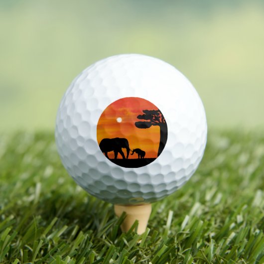 Golf Belephant, hemel, dieren, zonsopgang, natuur Golfballen (Insitu Shirt)