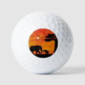 Golf Belephant, hemel, dieren, zonsopgang, natuur Golfballen (Voorkant)