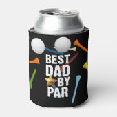Golf Best DAD by Par ball and t-shirt grappig zwar Blikjeskoeler (Blikje Voorkant)