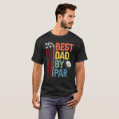 Golf Best Dad By Par Daddy Golfer American Flag Fa T-shirt (Voorkant volledig)