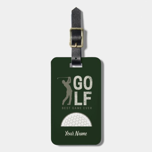 Golf Best Game Ever voor golfers en touringcars Bagagelabel (Voorkant verticaal)