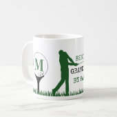 Golf BEST GRANDPA DOOR PAR Monogram Coffee Mok (Voorkant links)