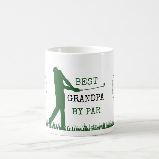 Golf BEST GRANDPA DOOR PAR Monogram Coffee Mok (Center)