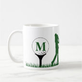 Golf BEST GRANDPA DOOR PAR Monogram Coffee Mok (Links)