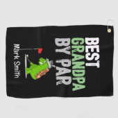 Golf Best Grandpa, Par met Dinosaur Funny Golfhanddoek (Horizontaal)