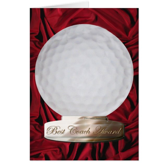 Golf Beste coach Award Kaart (Voorkant)