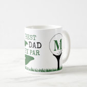 Golf BESTE DAD VAN PAR Monogram Koffiemok (Voorkant rechts)