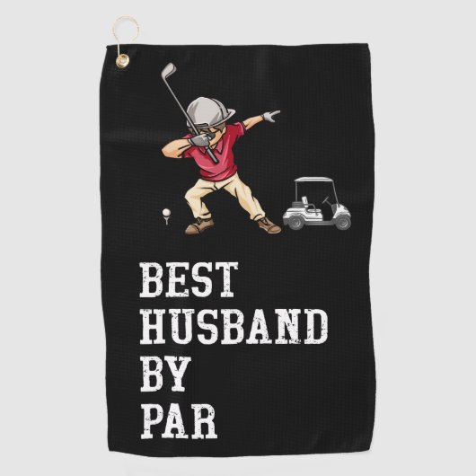 Golf Beste Echtgenoot door Par Golf Handdoek – Gra (Voorkant)