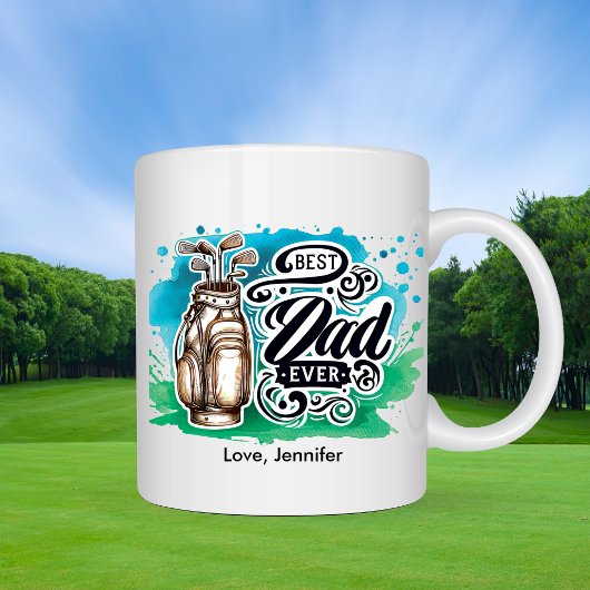 Golf Beste Pap Vaderdag Gepersonaliseerd Koffiemok