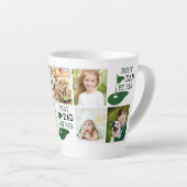 Golf BESTE PAPA MET PAR 7 Fotocollage Latte Mok (Rechterhoek)