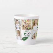 Golf BESTE PAPA MET PAR 7 Fotocollage Latte Mok (Voorkant)