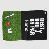 Golf Beste vader van Par Golf Towel Golfhanddoek (Horizontaal)