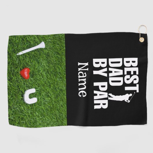 Golf Beste vader van Par Golf Towel Golfhanddoek (Horizontaal)