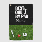 Golf Beste vader van Par Golf Towel Golfhanddoek (Voorkant)