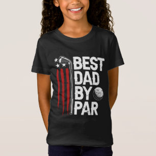 Golf beste vader van par papa Golfer Amerikaanse v T-shirt