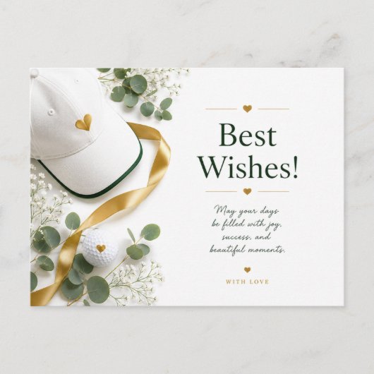 Golf Beste wensen aan golfer Briefkaart (Voorkant)
