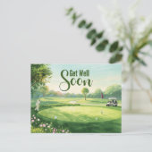 Golf Beterschap Golfer Briefkaart (Staand voorkant)